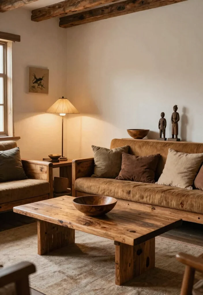 27 Living Room Furniture Sets That Are Totally Styled Out - 4. Rustic Mid-Century Blend 1