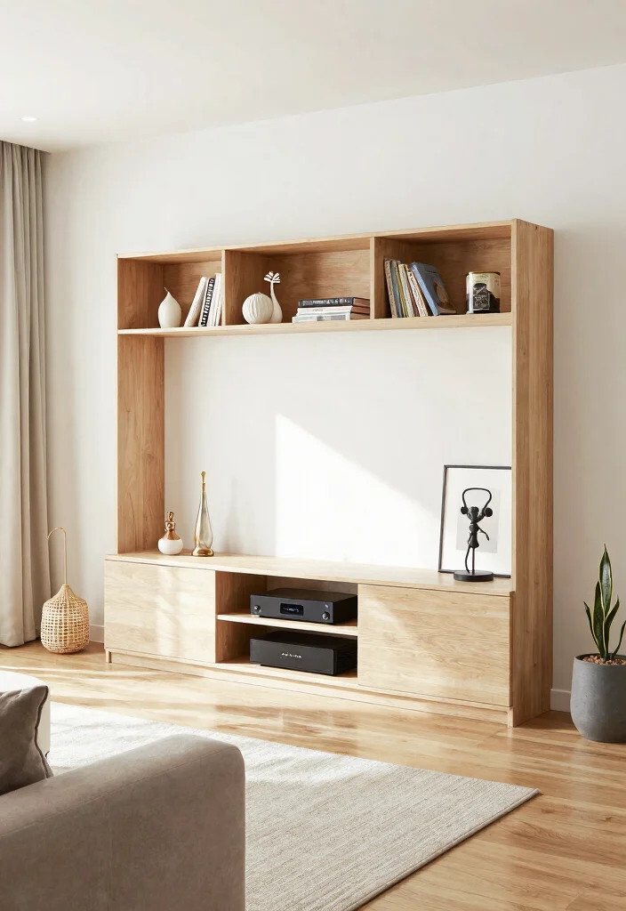 27 Living Room Wall Unit Ideas for Style and Storage - 24. Dual-purpose Wall Units 1