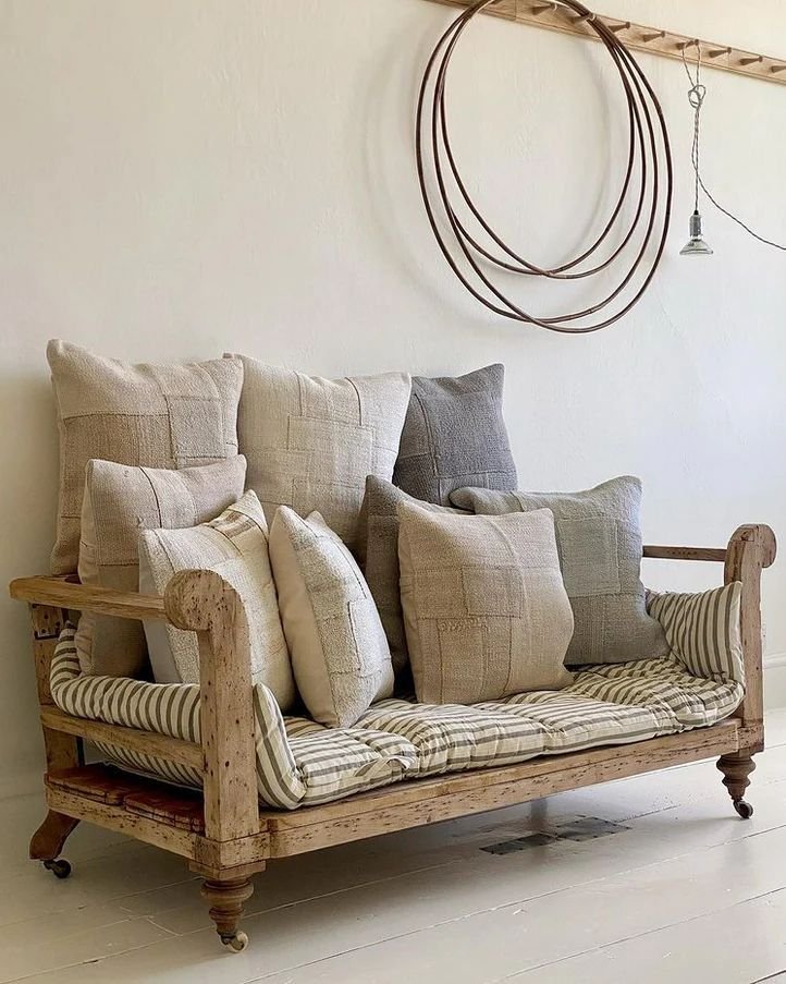 27 Mediterranean Sofa Ideas for a Warm - 10. Patchwork Sofa for a Playful Vibe 1