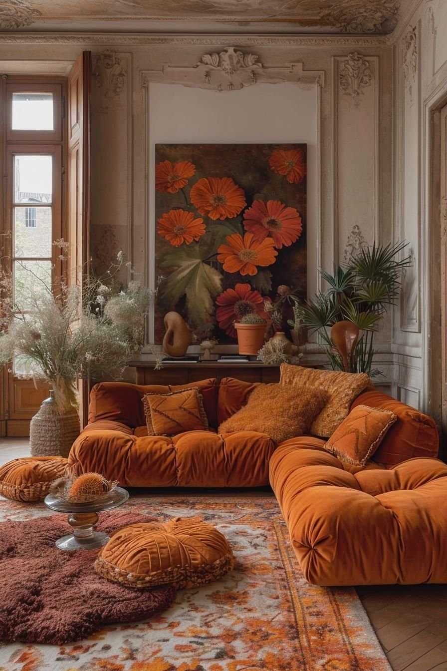 27 Mediterranean Sofa Ideas for a Warm - 17. Vintage-Inspired Sofa for Nostalgic Charm 1