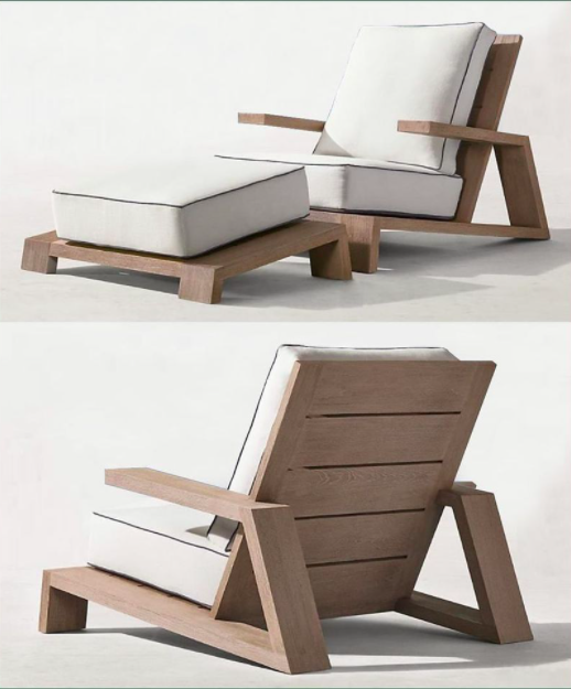 27 Modern Lounge Chairs to Add Character to Your Space - 3. Handcrafted Wooden Lounge Chair 1