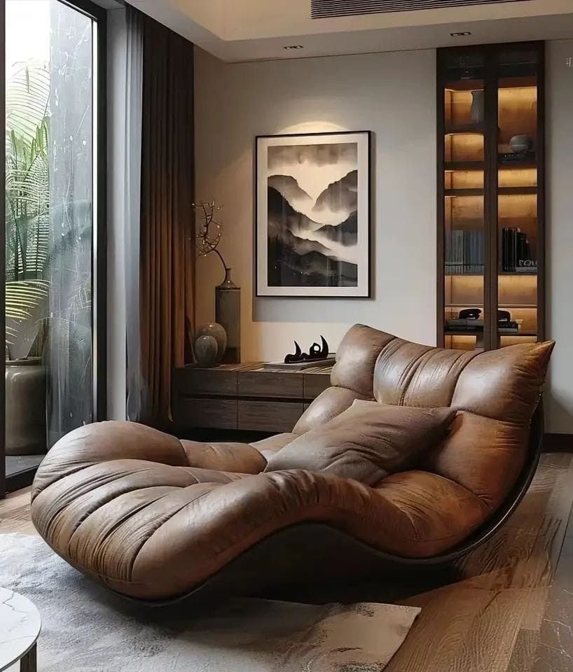 27 Modern Lounge Chairs to Add Character to Your Space - 9. Luxury Leather Lounge Chair 1