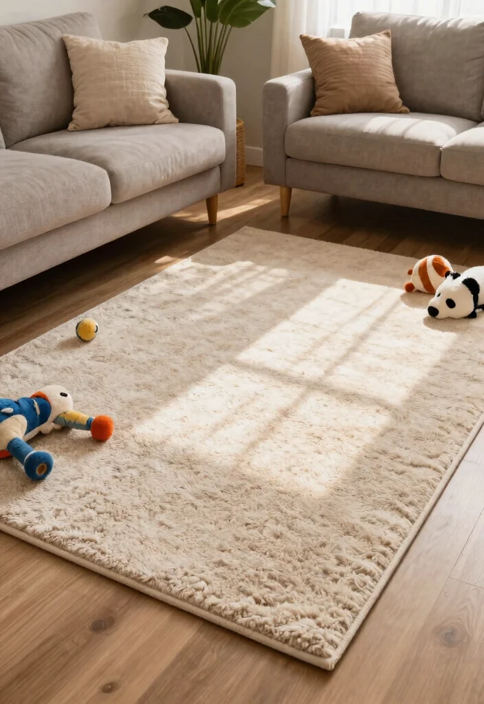 27 Plush Area Rugs That Make Your Living Room Feel Like a Cloud - 13. Pet-Friendly Rugs 1