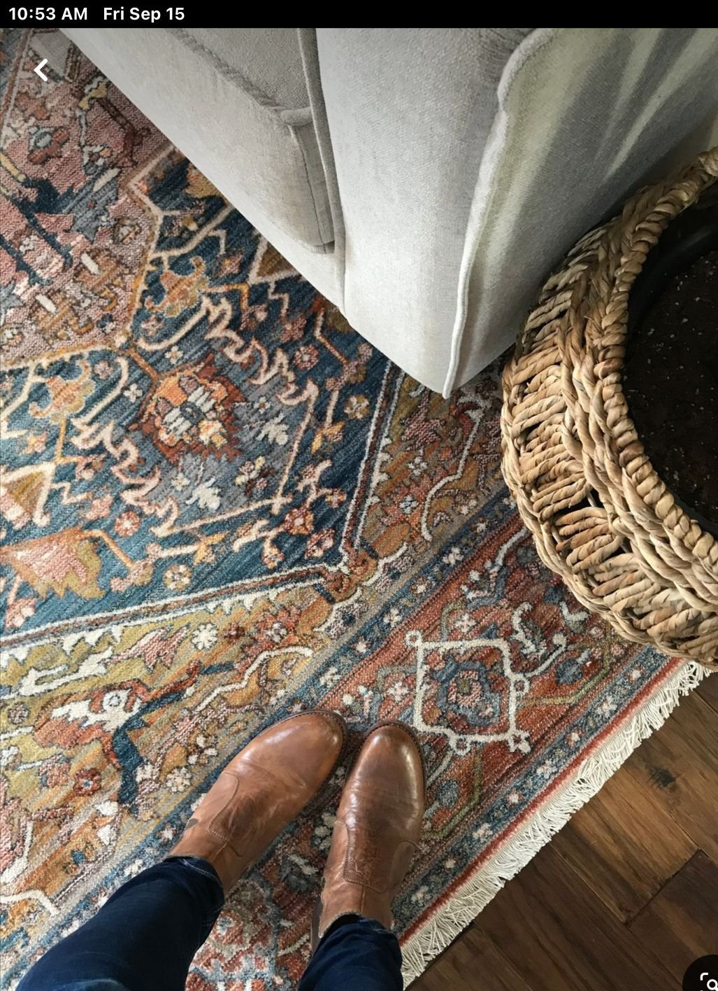 27 Plush Area Rugs That Make Your Living Room Feel Like a Cloud - 18. Rustic Charm 1