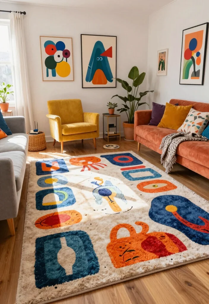27 Plush Area Rugs That Make Your Living Room Feel Like a Cloud - 19. Artistic Collections 1