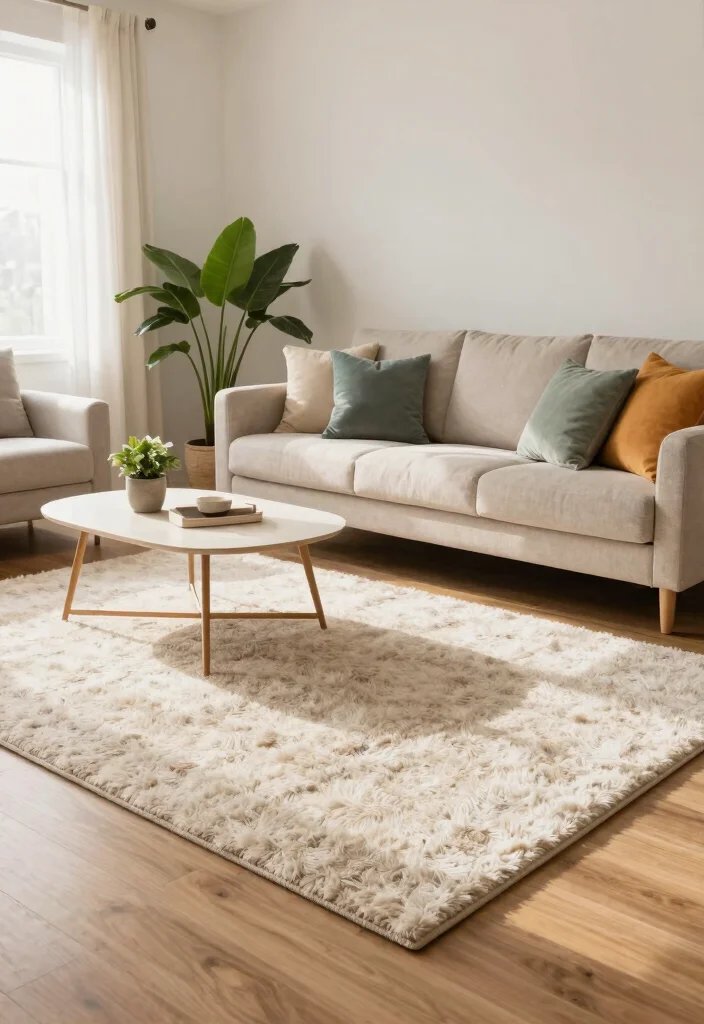 27 Plush Area Rugs That Make Your Living Room Feel Like a Cloud - 2. Soft Neutrals 1