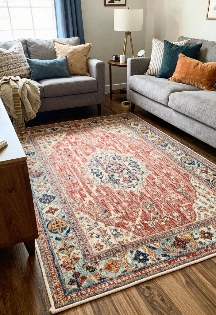 27 Plush Area Rugs That Make Your Living Room Feel Like a Cloud - 27. Reflecting Your Style 1