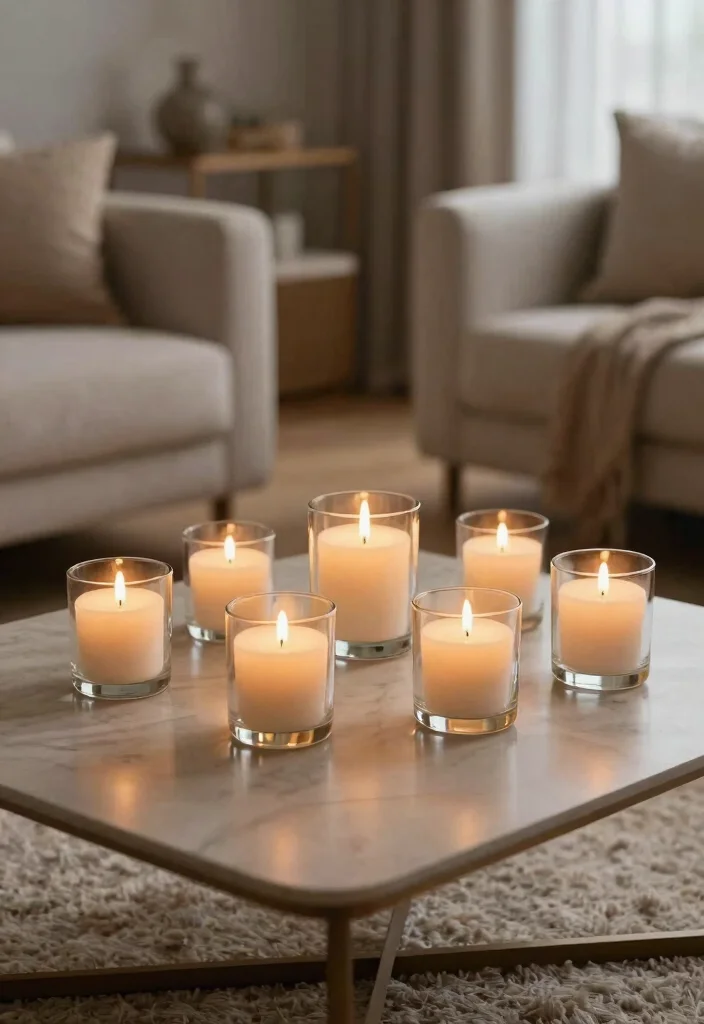 27 Round Furniture Ideas That Add Flow to Your Living Room - 26. Round Candle Holders: Creating Ambiance 1