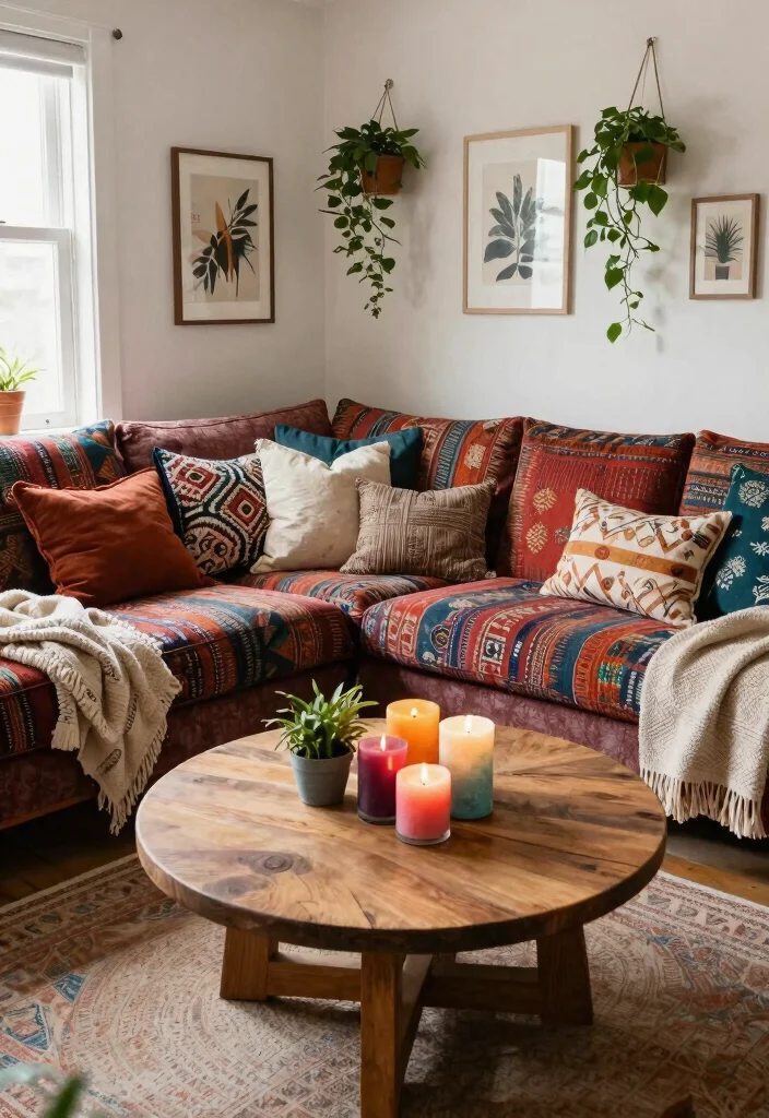 27 Sectional Living Room Couch Ideas for Every Layout - 10. Bohemian Sectionals for Artistic Flair 1