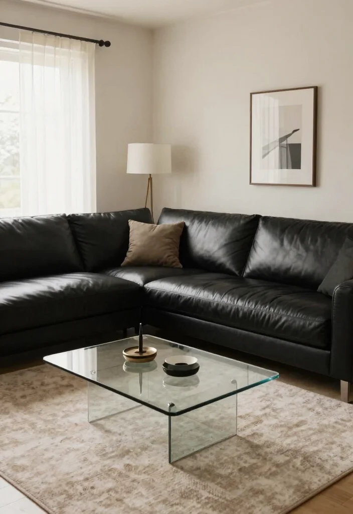 27 Sectional Living Room Couch Ideas for Every Layout - 17. Chic Leather Sectionals for Sophistication 1