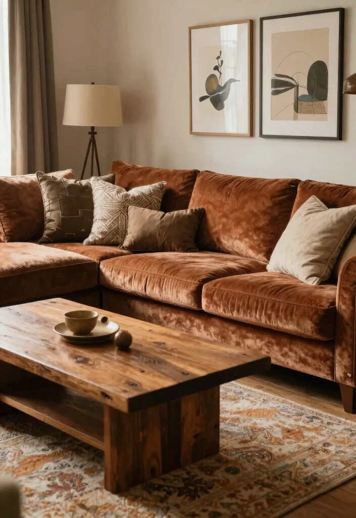 27 Sectional Living Room Couch Ideas for Every Layout - 22. Textured Fabrics for Added Comfort 1
