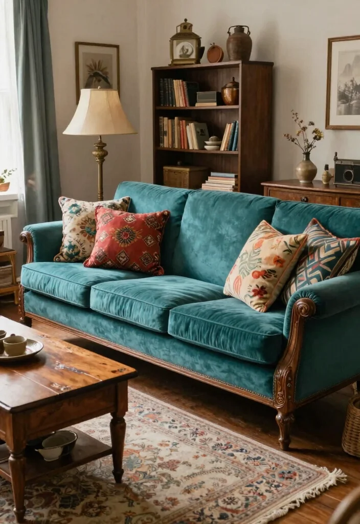 27 Sectional Living Room Couch Ideas for Every Layout - 5. Vintage-Inspired Sectionals for Timeless Charm 1