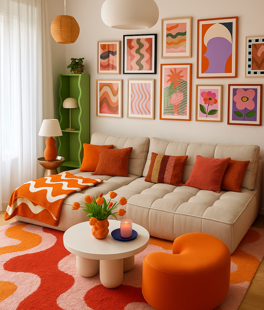 27 Sectional Living Room Couch Ideas for Every Layout - 7. Colorful Sectionals to Brighten Up Your Space 1