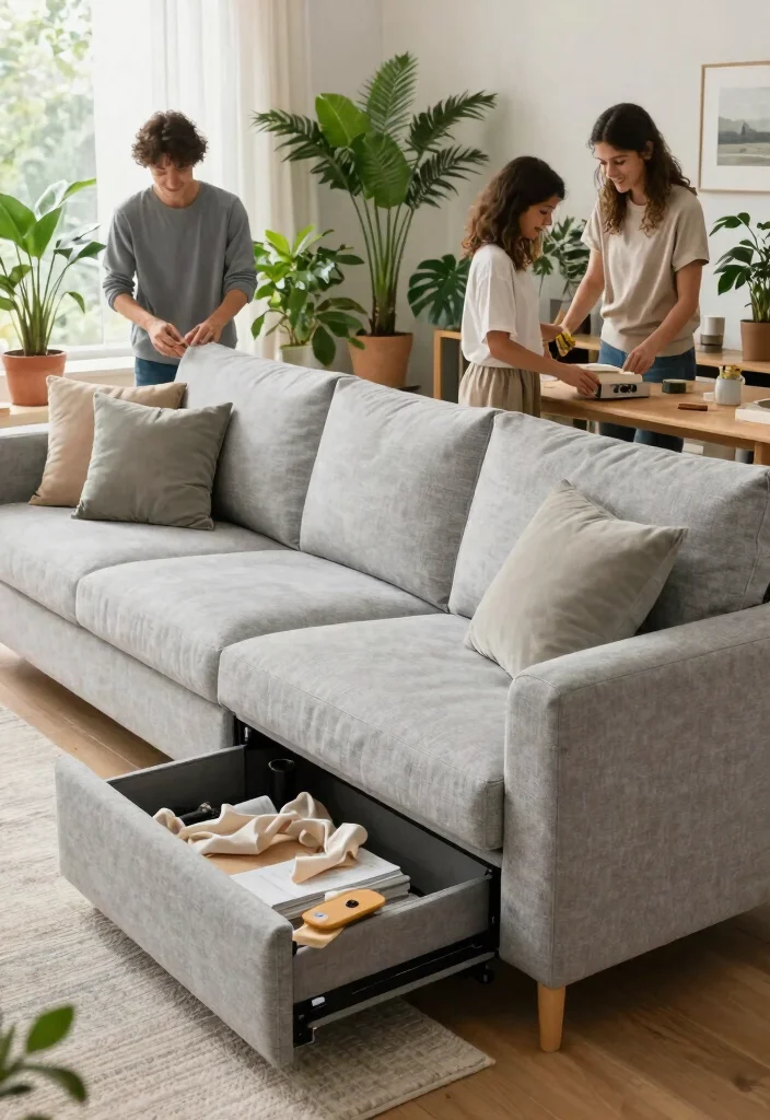 28 Best Comfy Sofas That Are Stylish Too - 10. Sustainable Sofas with Built-In Storage 1