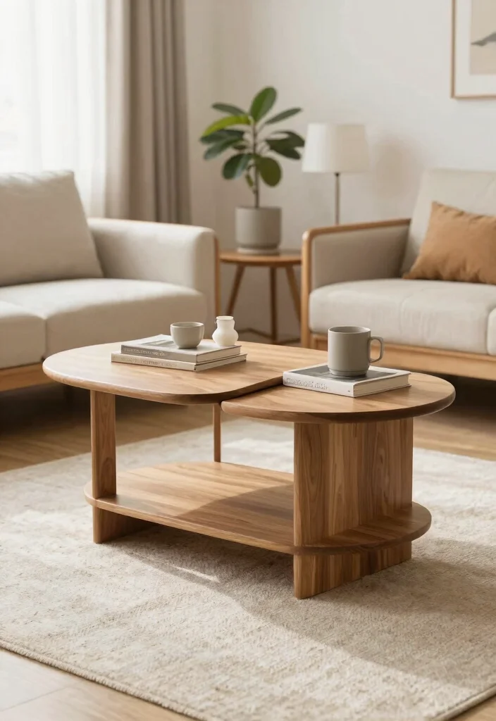 28 Center Table Living Room Ideas for Every Style - 24. Customizable Center Tables 1