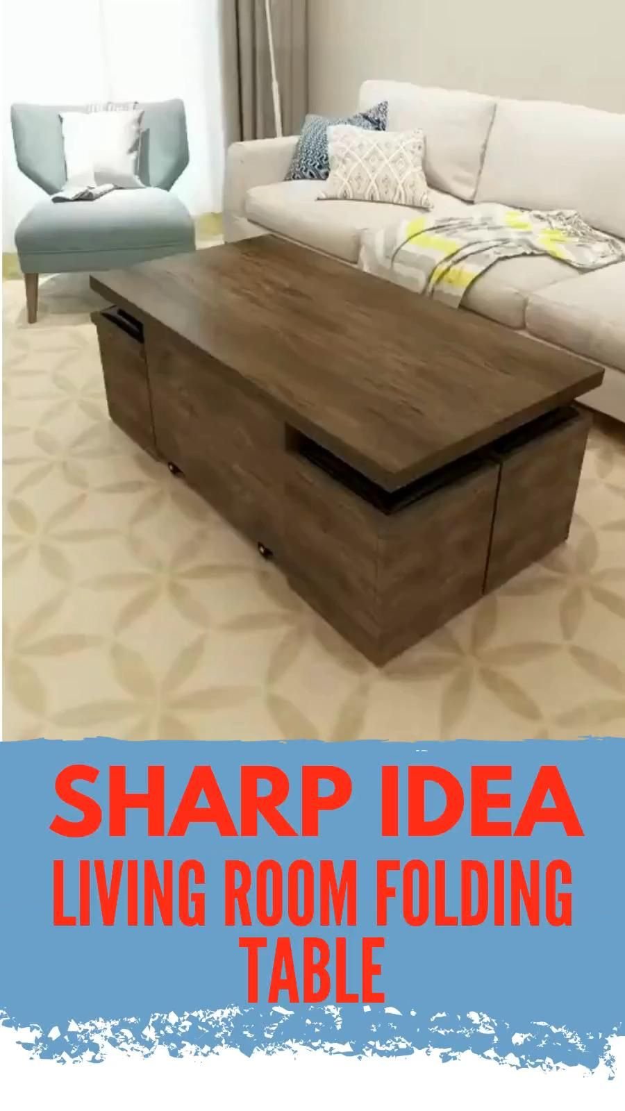 28 Center Table Living Room Ideas for Every Style - 26. Foldable Center Tables for Small Spaces 1