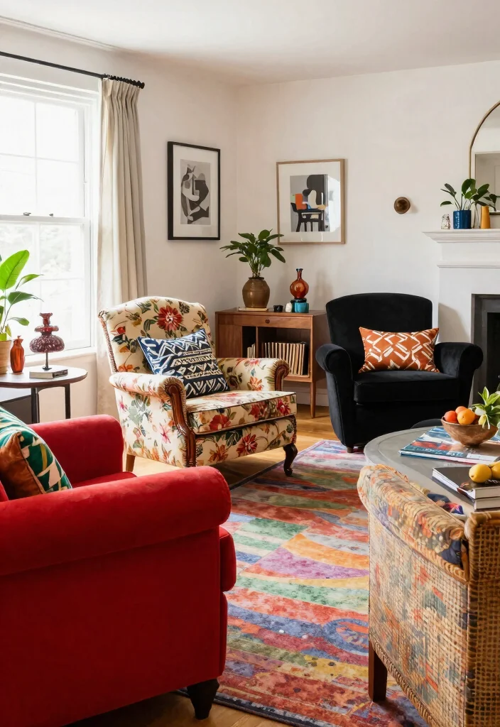 28 Comfy Armchairs That Look Amazing in Any Room - 10. The Eclectic Mix 1