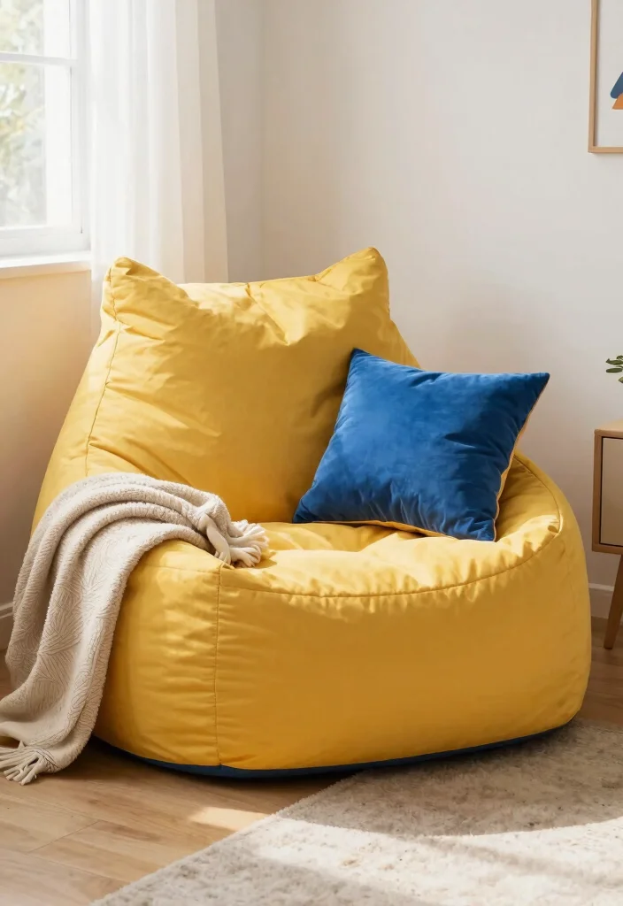 28 Comfy Armchairs That Look Amazing in Any Room - 22. The Casual Bean Bag Chair 1