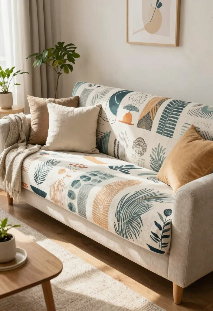 28 Couch Ideas for Every Living Room Style and Size - 24. Personalized Couch Covers 1