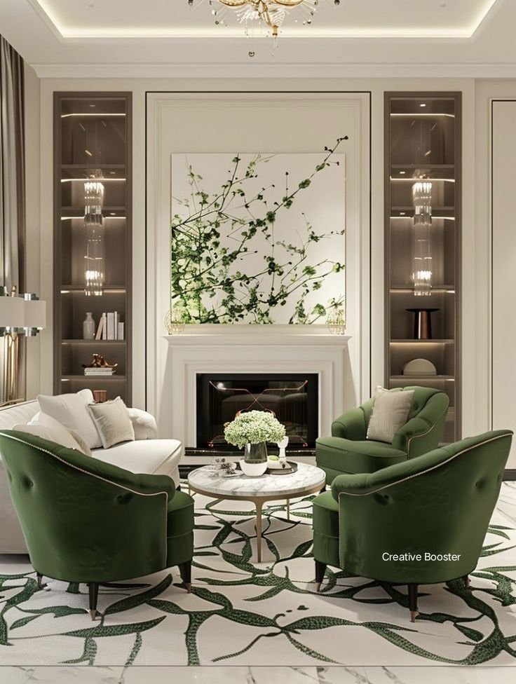 28 Green Velvet Sofa Living Room Ideas That Wow - 5. Classic Elegance 1