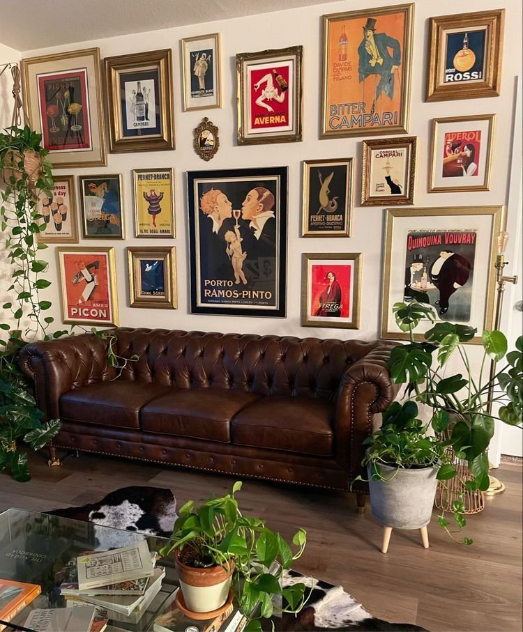 28 Leather Couch Living Room Ideas That Never Go Out of Style - 22. Statement Accessories to Enhance the Couch 1