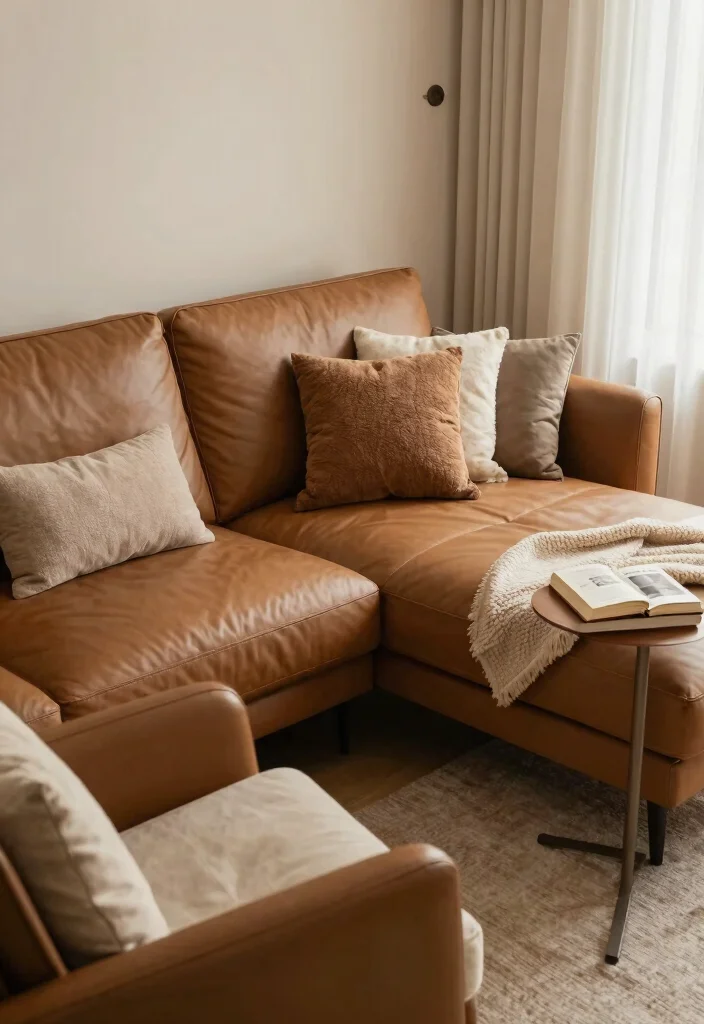 28 Leather Sectional Sofa Ideas That Redefine Cozy Living - 16. Cozy Nooks with Leather 1