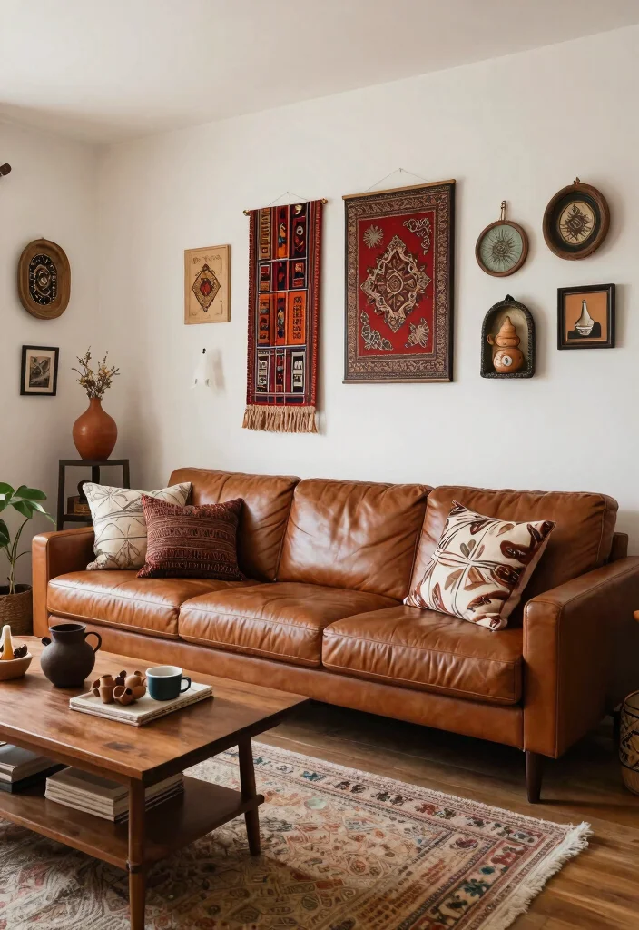 28 Leather Sectional Sofa Ideas That Redefine Cozy Living - 21. Cultural Influences 1
