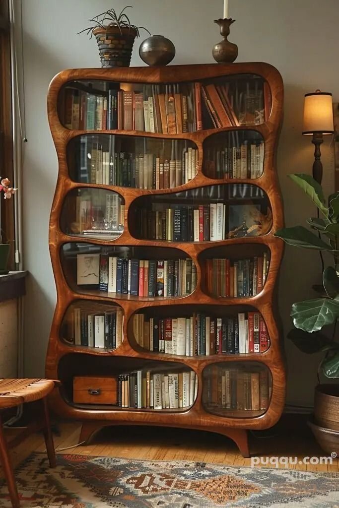 28 Living Room Shelf Ideas That Are Equal Parts Stylish and Functional - 11. Artistic Bookshelves 1