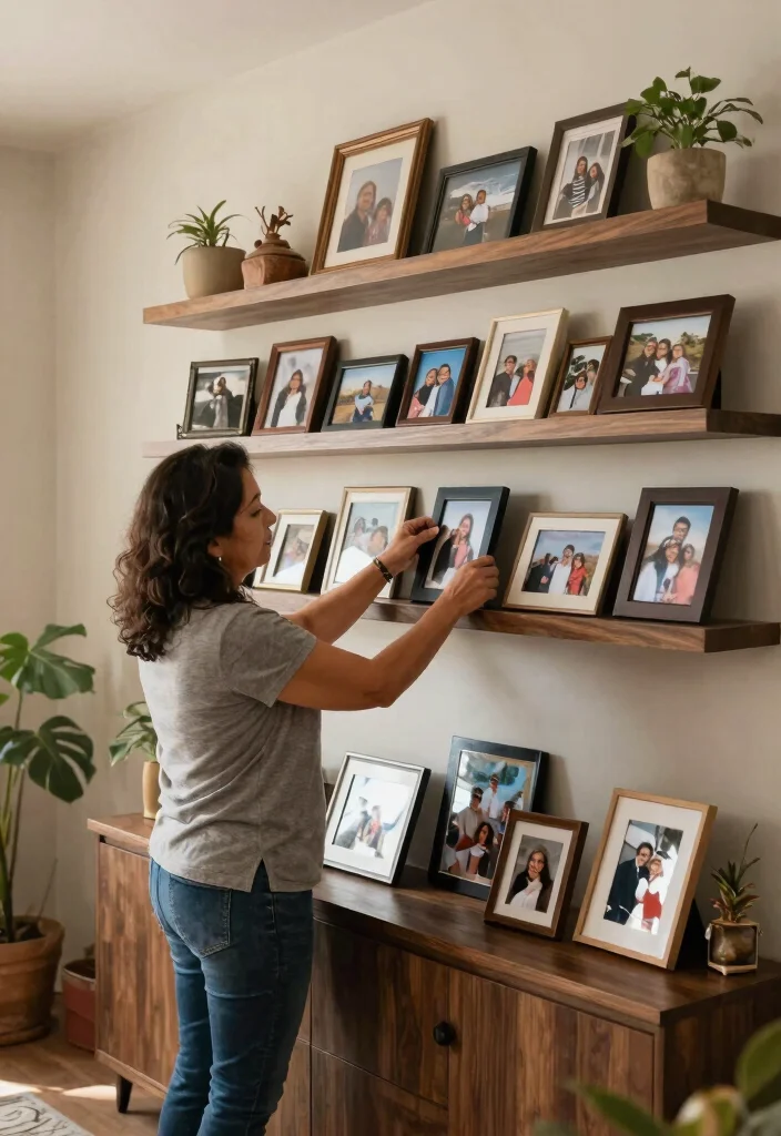 28 Living Room Shelf Ideas That Are Equal Parts Stylish and Functional - 14. Personal Mementos 1