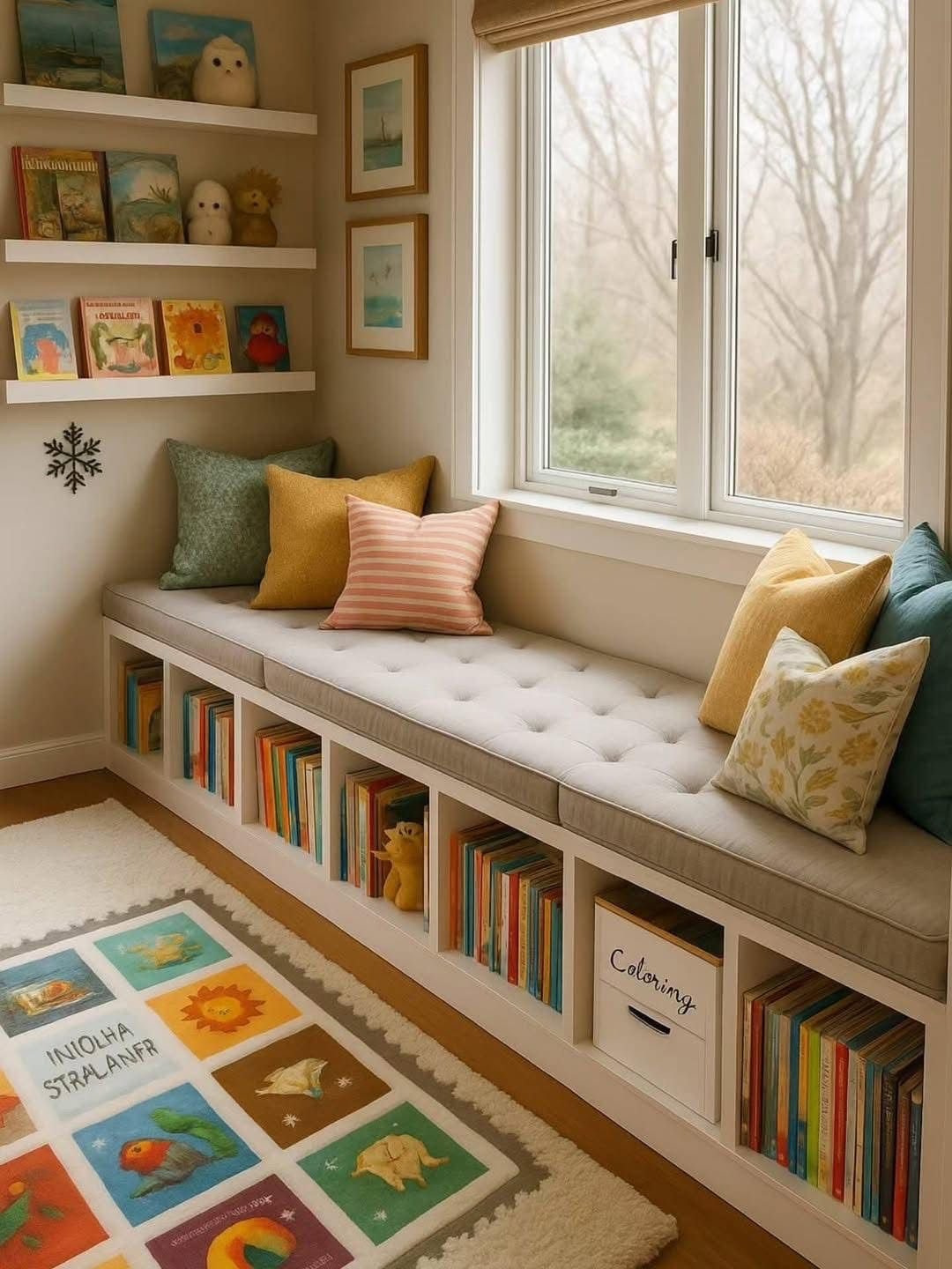 28 Living Room Shelf Ideas That Are Equal Parts Stylish and Functional - 22. Child-Friendly Shelving 1