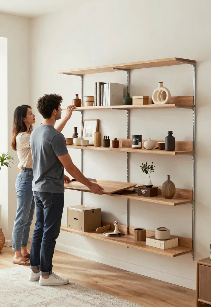 28 Living Room Shelf Ideas That Are Equal Parts Stylish and Functional - 28. Ultimate Multi-Functional Shelves 1