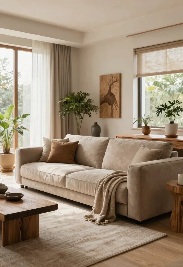 28 Luxury Sofa Living Room Ideas to Elevate Your Space - 23. Feng Shui Principles 1