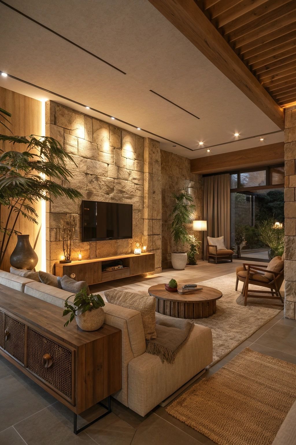 28 Luxury Sofa Living Room Ideas to Elevate Your Space - 24. Warm Earth Tones 1
