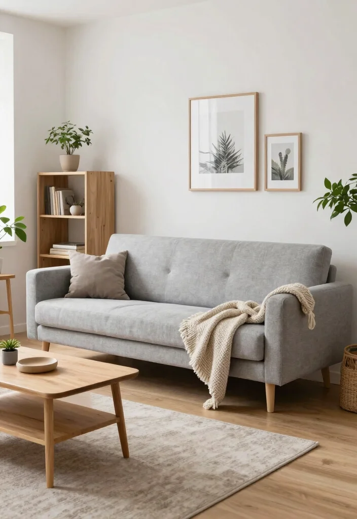 28 Luxury Sofa Living Room Ideas to Elevate Your Space - 7. Scandinavian Simplicity 1