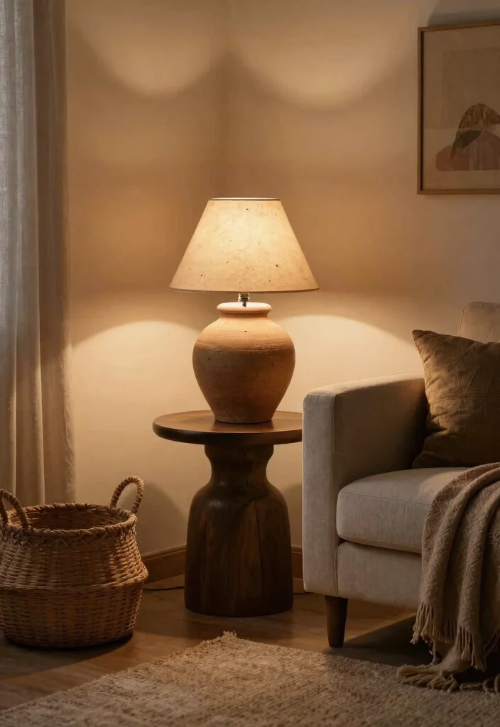 28 Room Lighting Ideas That Create the Perfect Ambiance - 13. Artisanal Clay Lamps 1