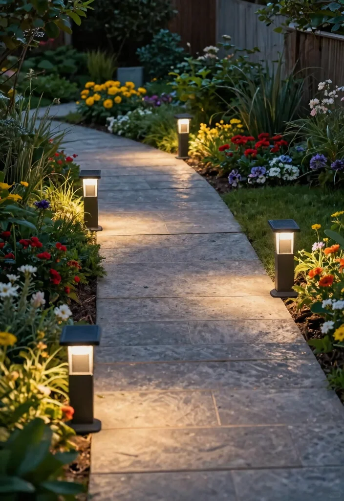 28 Room Lighting Ideas That Create the Perfect Ambiance - 17. Minimalist Solar-Powered Path Lights 1
