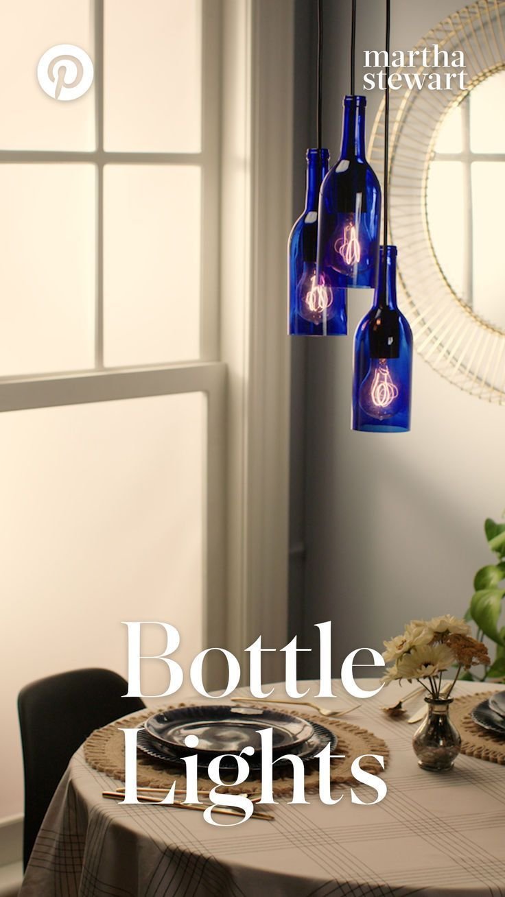 28 Room Lighting Ideas That Create the Perfect Ambiance - 6. Upcycled Glass Bottle Lights 1