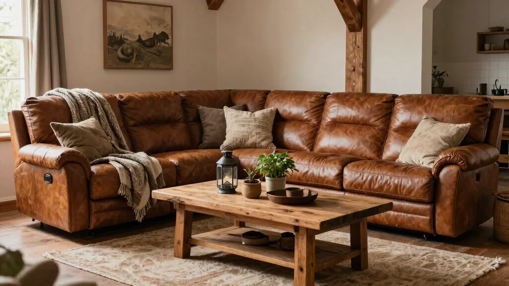 28 Rustic Reclining Sectional Ideas for a Cozy Living Room