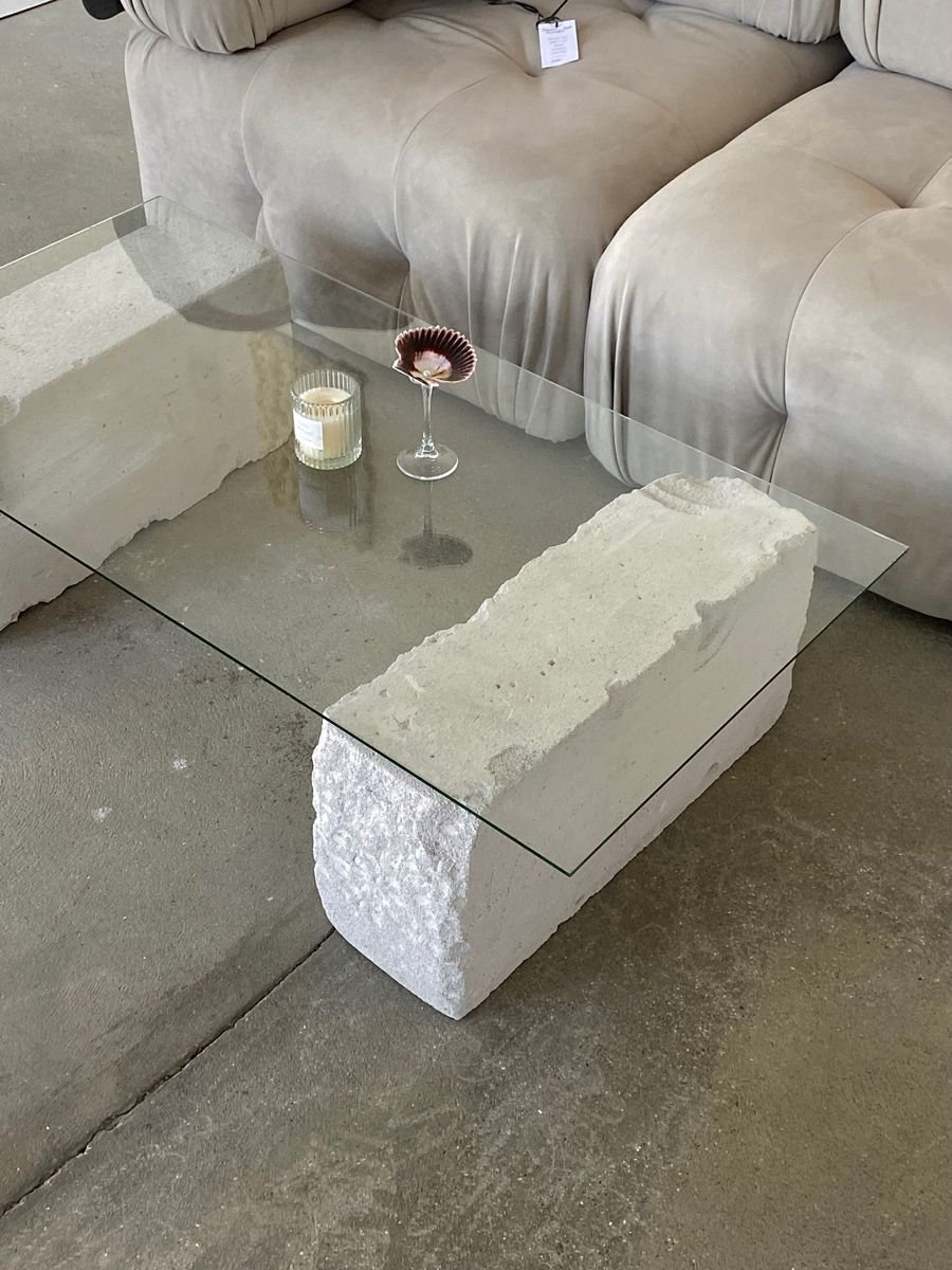 28 Sleek Coffee Table Ideas for a Minimalist Living Room - 10. Simple Concrete Coffee Table 1