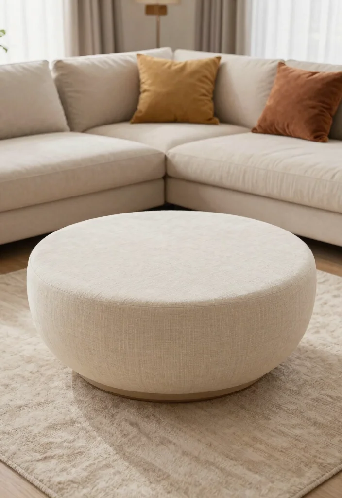 28 Sleek Coffee Table Ideas for a Minimalist Living Room - 18. Soft Textured Coffee Table 1