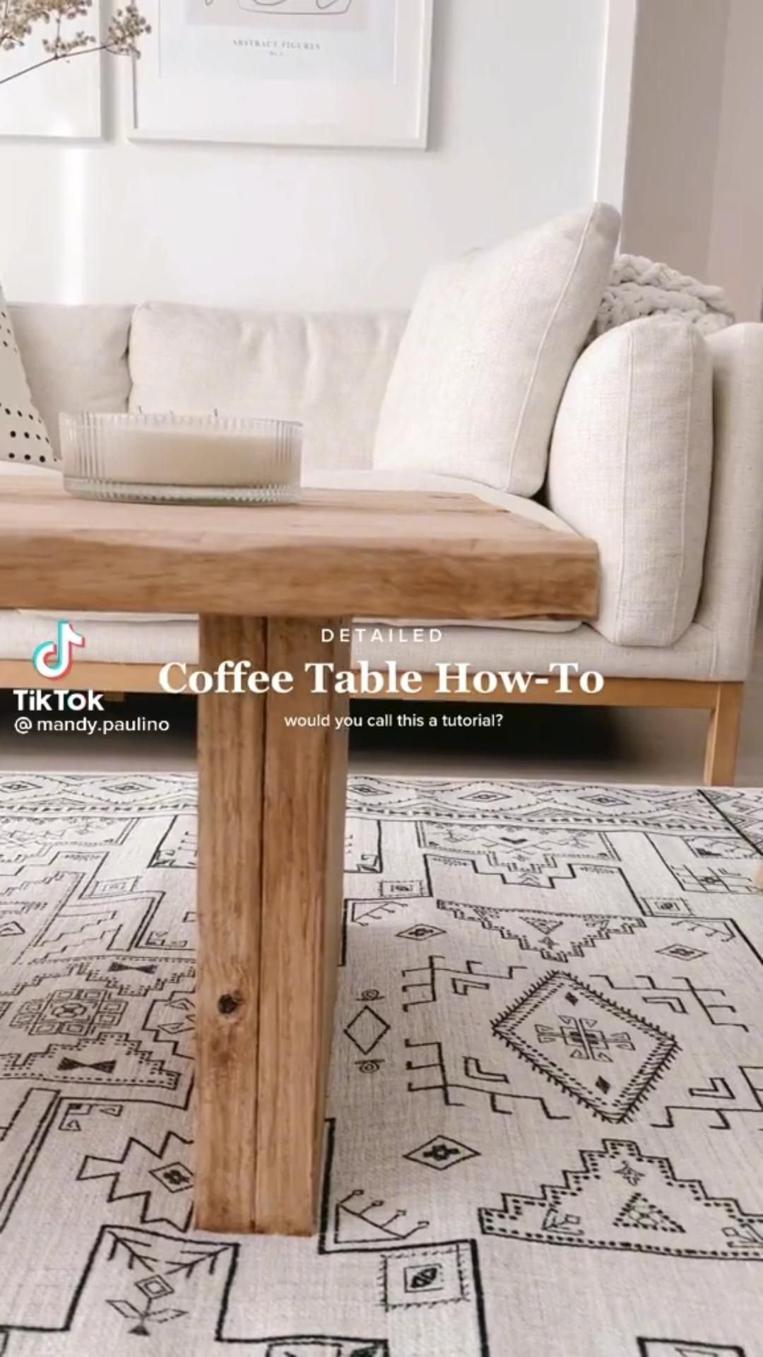 28 Sleek Coffee Table Ideas for a Minimalist Living Room - 19. Modern Farmhouse Coffee Table 1