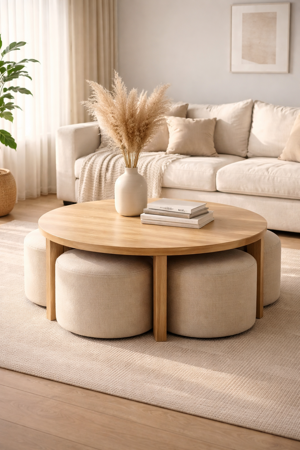28 Sleek Coffee Table Ideas for a Minimalist Living Room - 6. Nested Coffee Tables 1