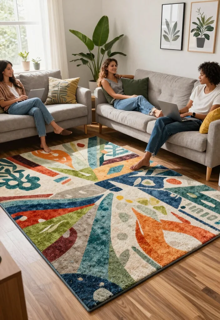 29 Indoor Area Rugs That Enhance Your Living Room Floor - 15. Eco-Conscious Synthetics 1