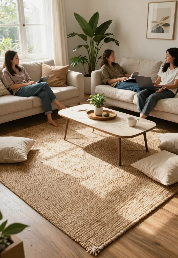 29 Indoor Area Rugs That Enhance Your Living Room Floor - 2. Natural Fiber Wonders 1