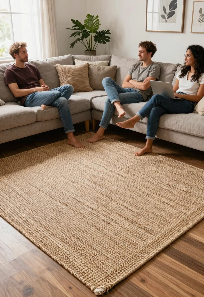 29 Indoor Area Rugs That Enhance Your Living Room Floor - 28. Textured Braid Rugs 1