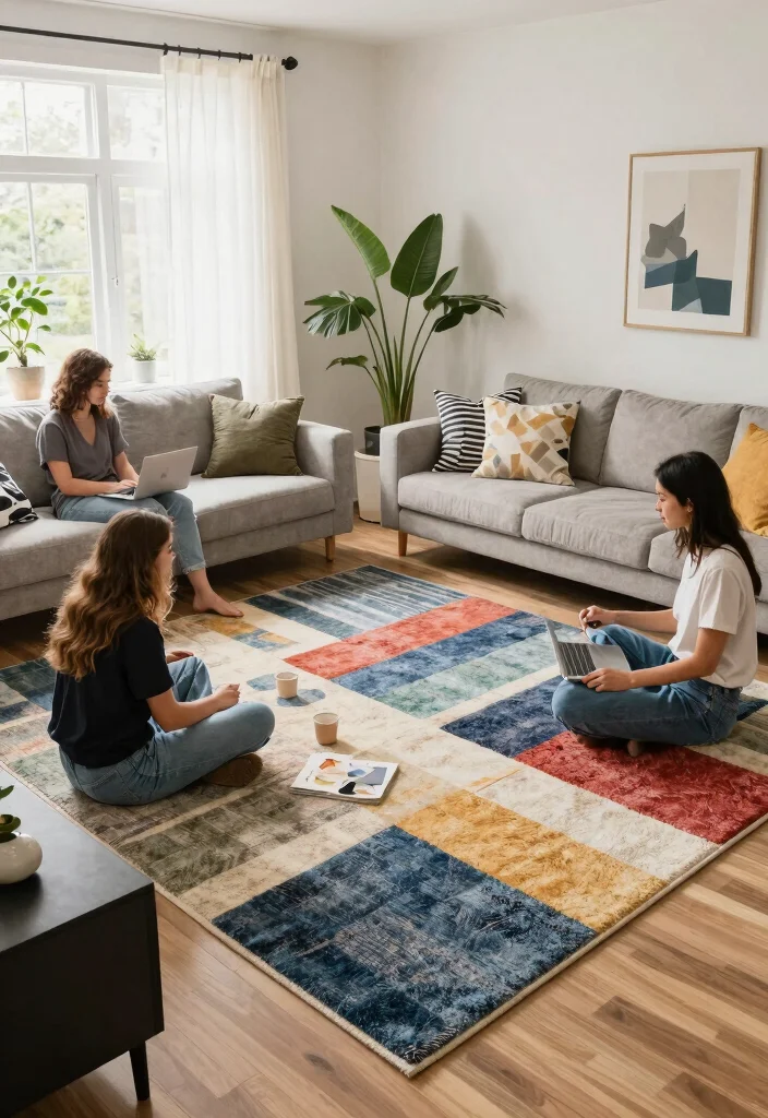 29 Indoor Area Rugs That Enhance Your Living Room Floor - 29. Multi-Functional Area Rugs 1