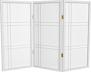 3 ft. Short Double Cross Shoji Screen - White - 3 Panels