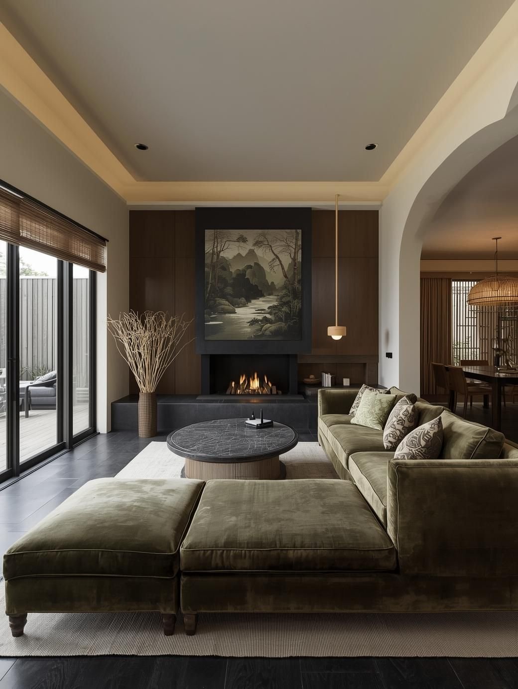 30 Big Couches for Small Living Rooms That Actually Fit - 10. Dark Toned Sofas for Dramatic Flair 1