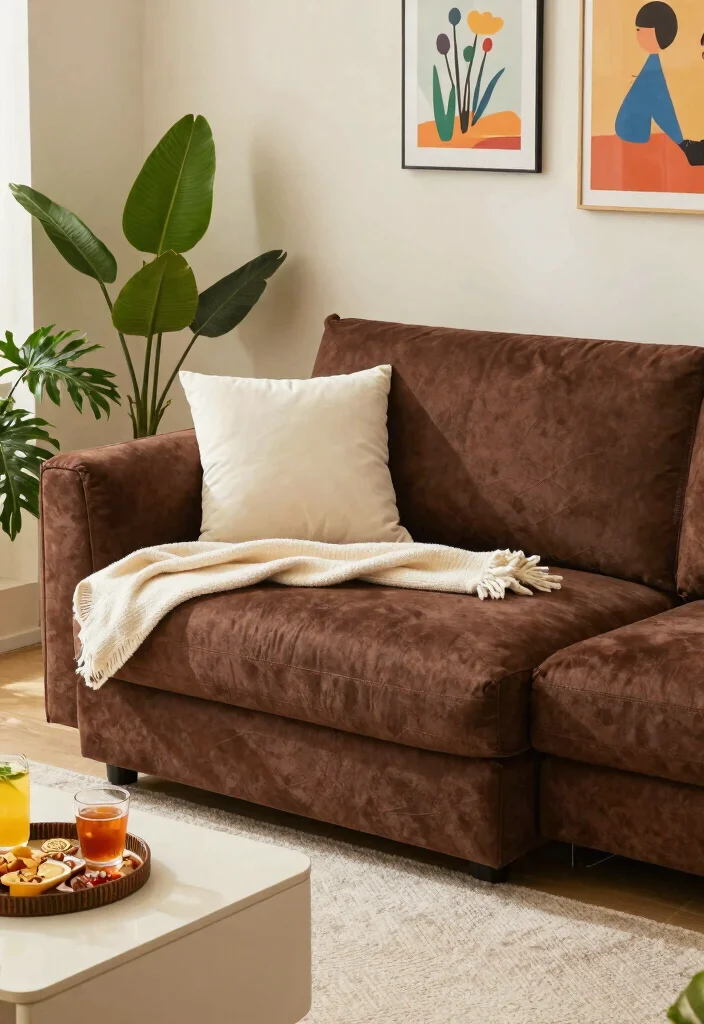 30 Big Couches for Small Living Rooms That Actually Fit - 8. Ottoman Sofas for Multifunctional Use 1