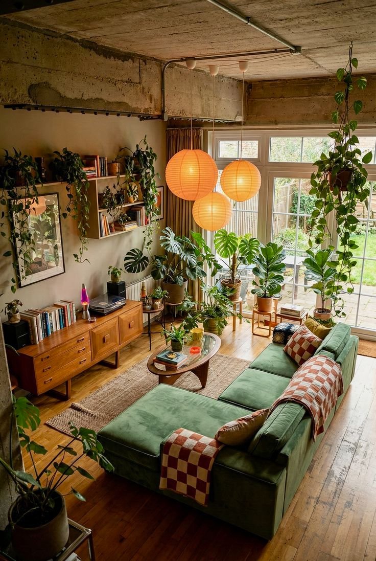 30 Big Rug Living Room Ideas to Define Your Space - 10. Earthy Textures 1
